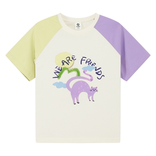 左西童装女童T恤短袖夏季儿童夏装套装2026新款女孩大童半袖短裙