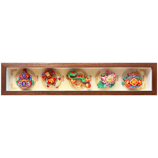 玺语福瑞满堂文创非遗剪纸立体画纸艺装饰画创意桌摆马年新年礼物