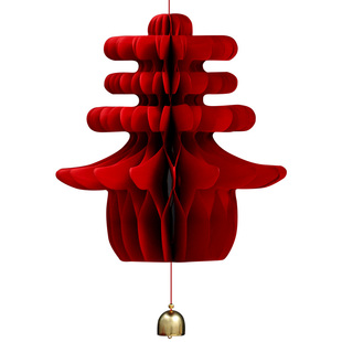 2026马年新年立体春字葫芦灯笼蜂窝球挂件装饰品房门壁挂春节布置