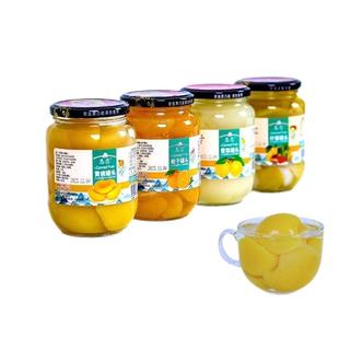 水果罐头新鲜黄桃梨桔子什锦多口味零食500瓶装恳恋罐头厂家直发