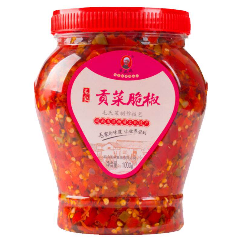 毛家食品贡菜脆椒湖南特产辣椒酱