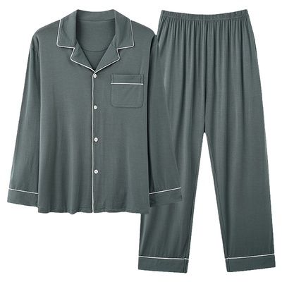 浪莎官方正品莫代尔长袖睡衣男