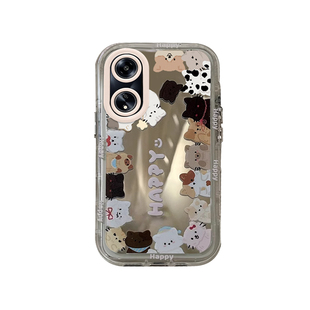 适用OPPOA98手机壳97/6新款a95创意92s卡通a8猫咪小狗a57泡芙软壳a32硅胶套a3i全包A2Pro防摔a11s壳A5活力版