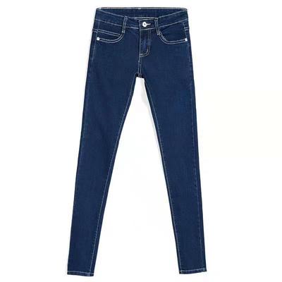 超低腰牛仔裤女春秋弹力小脚