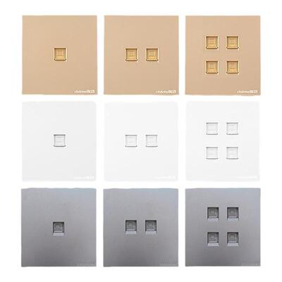 锦迈86型网线插座面板超五类六类网口网络开关墙壁单电脑四位多孔