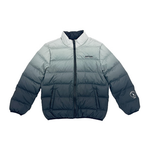 诺诗兰儿童轻薄羽绒服渐变色男童鹅绒服25秋冬款连帽保暖棉服外套