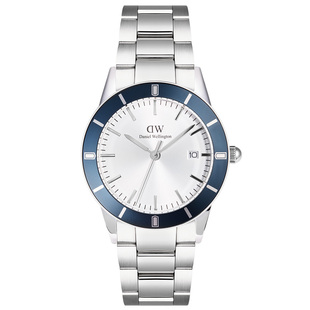 DW手表男款 ICONIC系列典范小精钢日历男表腕表商务气质送男友