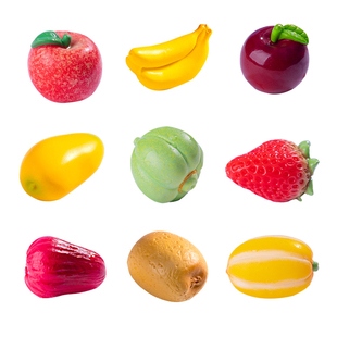 迷你仿真大水果萌粒盲袋写实荔枝山竹榴莲食玩模型儿童抽奖小礼品