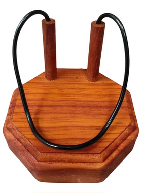 手绘石头画木支架鹅卵石万能底座