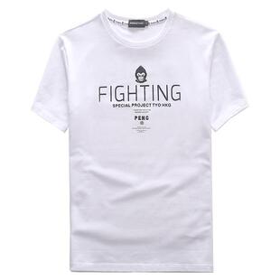 2025夏季新款短袖t恤男ins潮牌港风宽松猿猴字母印花纯棉情侣上衣