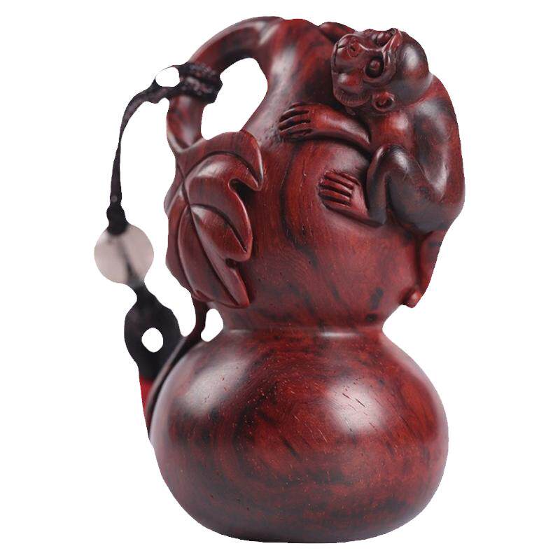 印度小叶紫檀湘工代代封侯手把件