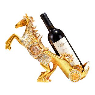 招财马摆件工艺品马红酒架摆件酒柜装饰品家用客厅马酒架轻奢高档