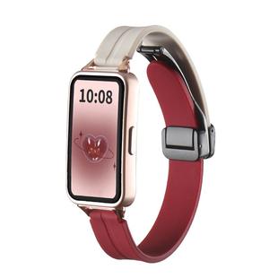 适用华为手环10/9/8手表带链女生7nfc版荣耀智能运动手环6pro替换表链硅胶八九代band8手腕带新款磁吸高级感