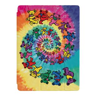 小众扎染小熊艺术适用苹果2022iPadPro12.9三折保护壳air5/mini6
