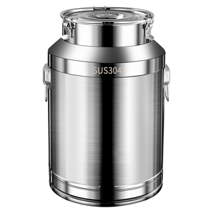 304食品级不锈钢密封桶家用加厚茶叶罐储油酿酒牛奶桶商用密封桶