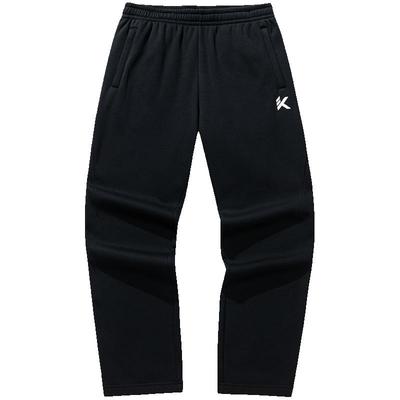 安踏KT运动裤长裤男士冬季新款加绒篮球训练跑步卫裤针织直筒裤子