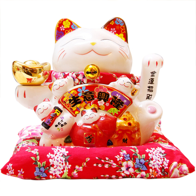 摇手招财猫小号摆件自动招手店铺开业收银台家居客厅会所装饰礼品