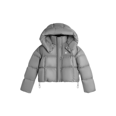 CALLEDBACK连帽灰色羽绒服