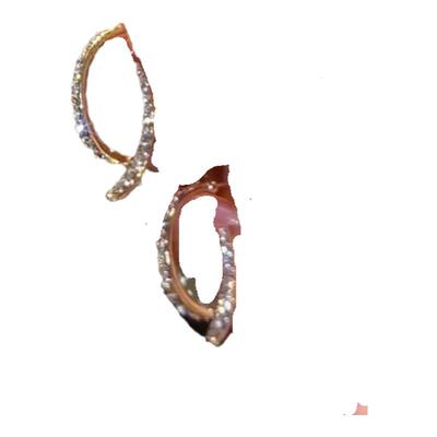 气质交叉鱼尾耳环女2023新款