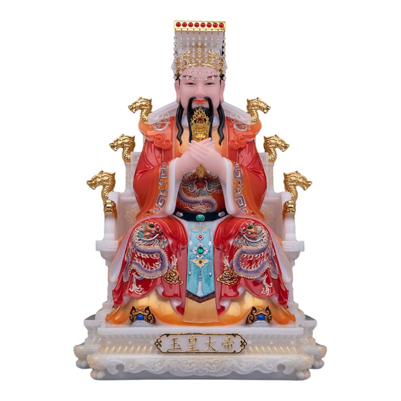玉帝王母神像玉皇大帝瑶池金母王母娘娘像体天公像汉白玉供奉摆件