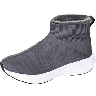 真如界真如界冬季僧鞋加绒保暖高帮鞋男女厚底防滑一脚蹬棉鞋