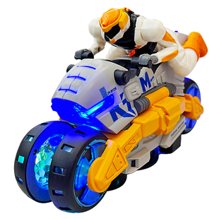 儿童元宵节手提灯笼带音乐灯光电动变形旋转摩托车男孩子节日礼物