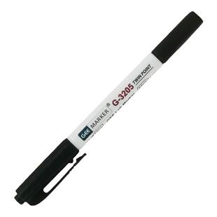 Geemarker实验室耐酒精双头记号笔G-3205油性笔冻存管玻璃试管标记防水抗酒精耐低温工业记号笔0.5-1.0mm