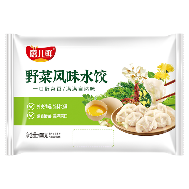 蓓儿鲜鸡蛋野菜水饺400g/袋