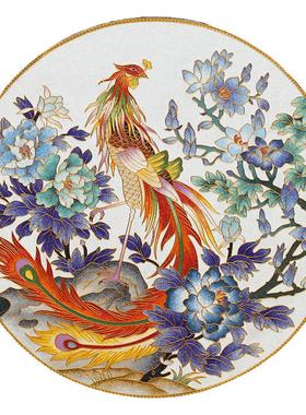 凤凰美韵珐琅彩入户碳盘摆件诗翼