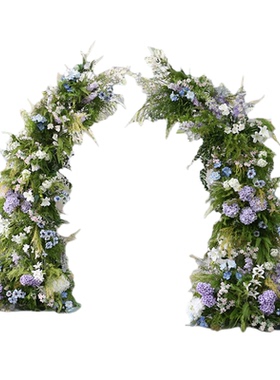野花花架拱门花艺瀑布花摆件