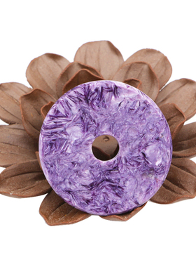 天然紫龙晶平安扣吊坠原石挂坠