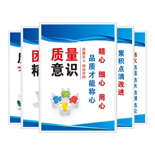 工厂车间品质安全生产标语质量管理标识牌仓库现场改善宣传牌公司企业办公室文化团队励志海报员工激励广告牌