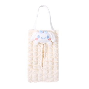 汽车纸巾盒垃圾桶二合一车载抽纸盒座椅后排挂式纸袋卡通可爱网红