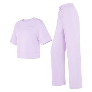 骆驼休闲套装女款夏季宽松新款运动套装透气显瘦健身服短袖两件套