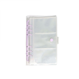 3寸pvc透明拍立得相册a6卡片收纳册活页本6孔三格简约卡册内页