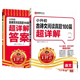 2025版 王朝霞小升初古诗文阅读真题100篇超详解文言文阅读与训练必背全解全练一本通古诗词古文 小学语文阅读理解专项强化课外书