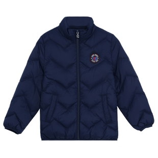 POLOWALK童装男童中长款羽绒服2025年新款秋冬中大童外套保暖潮