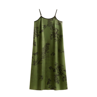 悦内带胸垫睡裙女款睡衣夏季夏天冰丝吊带背心长款丝绸休闲可外穿