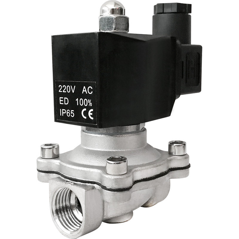户外防水不锈钢电磁水阀220V24V气阀进水控制水用常闭开关46分1寸