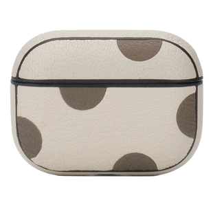 里面LM｜波点款真皮适用 AirPods pro123代情侣手机壳定制简约治愈精致个性不撞壳小众多色可选原创设计