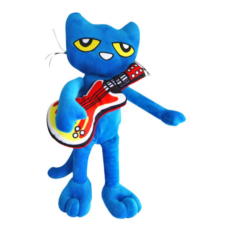 皮特猫玩偶英文绘本毛绒玩具公仔