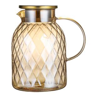 耐高温玻璃水壶水杯套装琥珀家用客厅待客耐热冷水壶喝水泡茶杯子