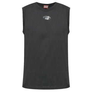 Diesel 迪赛 男士潮牌时尚运动背心圆领纯棉无袖T恤 A21743 0JMBB