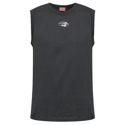 迪赛男士潮牌背心圆领无袖T恤