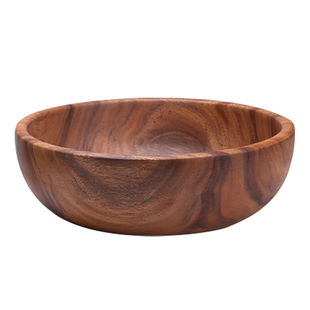 胡桃木水果盆柚木实木水果沙拉碗日式木质果盘大号木碗和面洗菜盆
