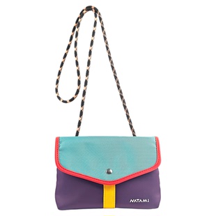 NATAMI奈多美夏朵撞色斜挎包拼色多巴胺信封包小型轻便户外山系手机包露营旅行运动斜挎包小众防水休闲百搭