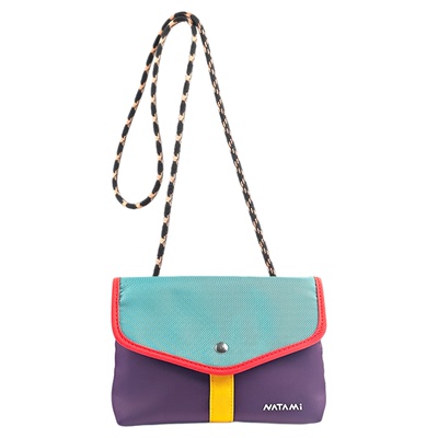 奈多美夏朵撞色斜挎包