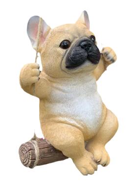 小狗田园农家院斗牛犬挂饰摆件