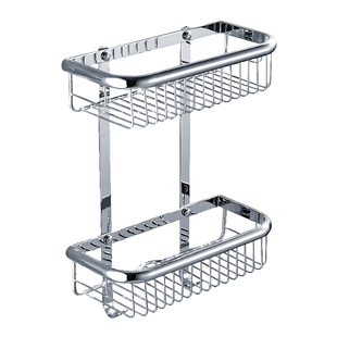 全铜四方网篮卫生间转角架浴室三角架置物架沐浴露收纳架壁挂