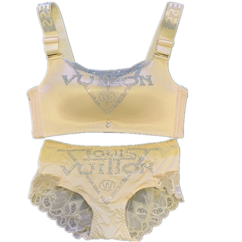 进口烫钻聚拢收副乳文胸带钻肩带洋气网红女胸罩快手西爷法式内衣